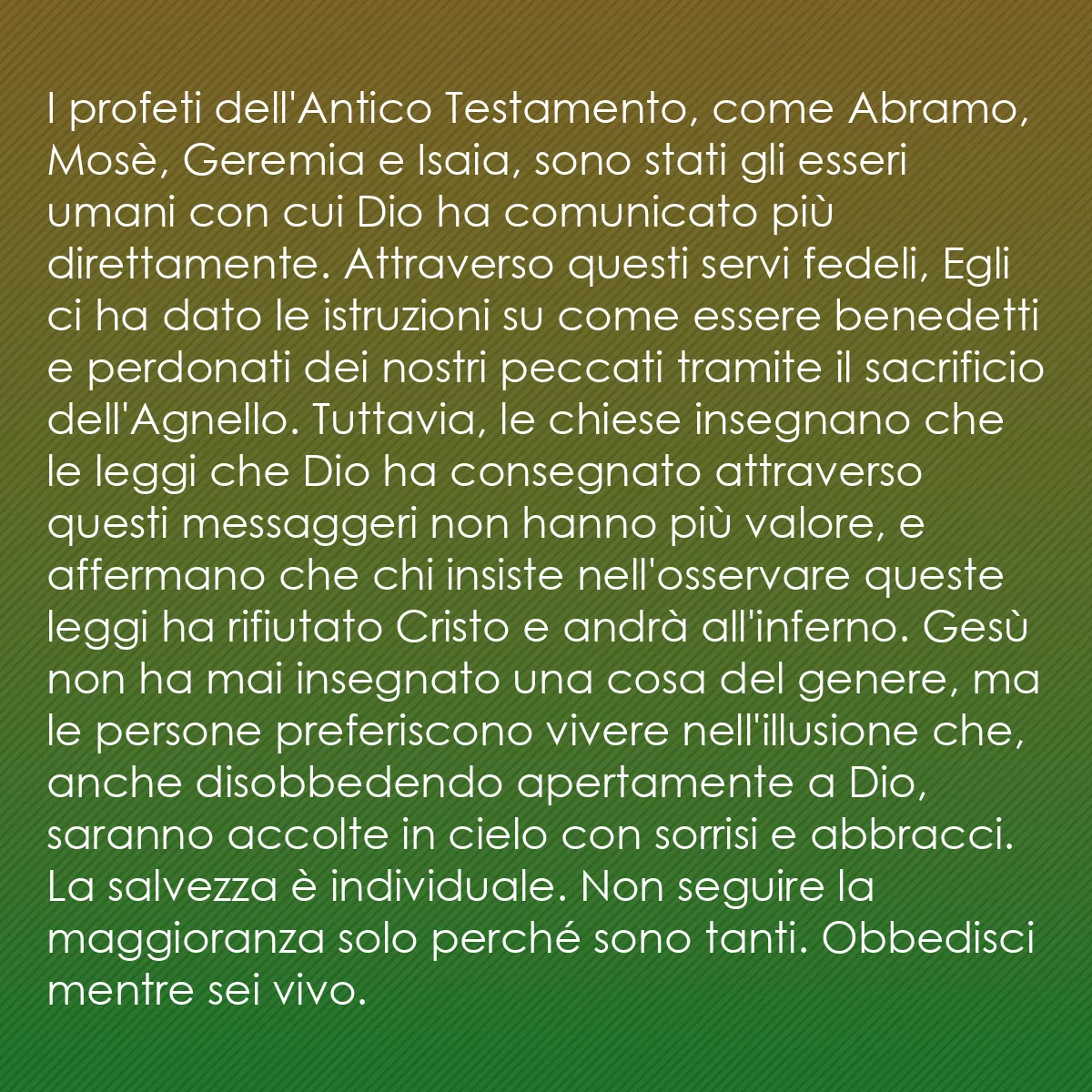 0116 - Post sulla Legge di Dio: I profeti dell