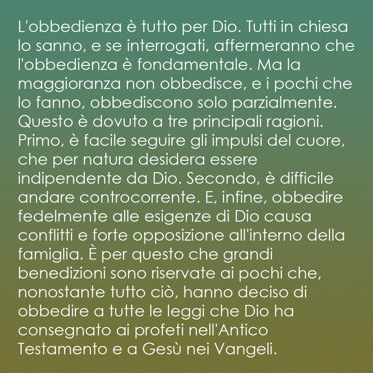 0123 - Post sulla Legge di Dio: L
