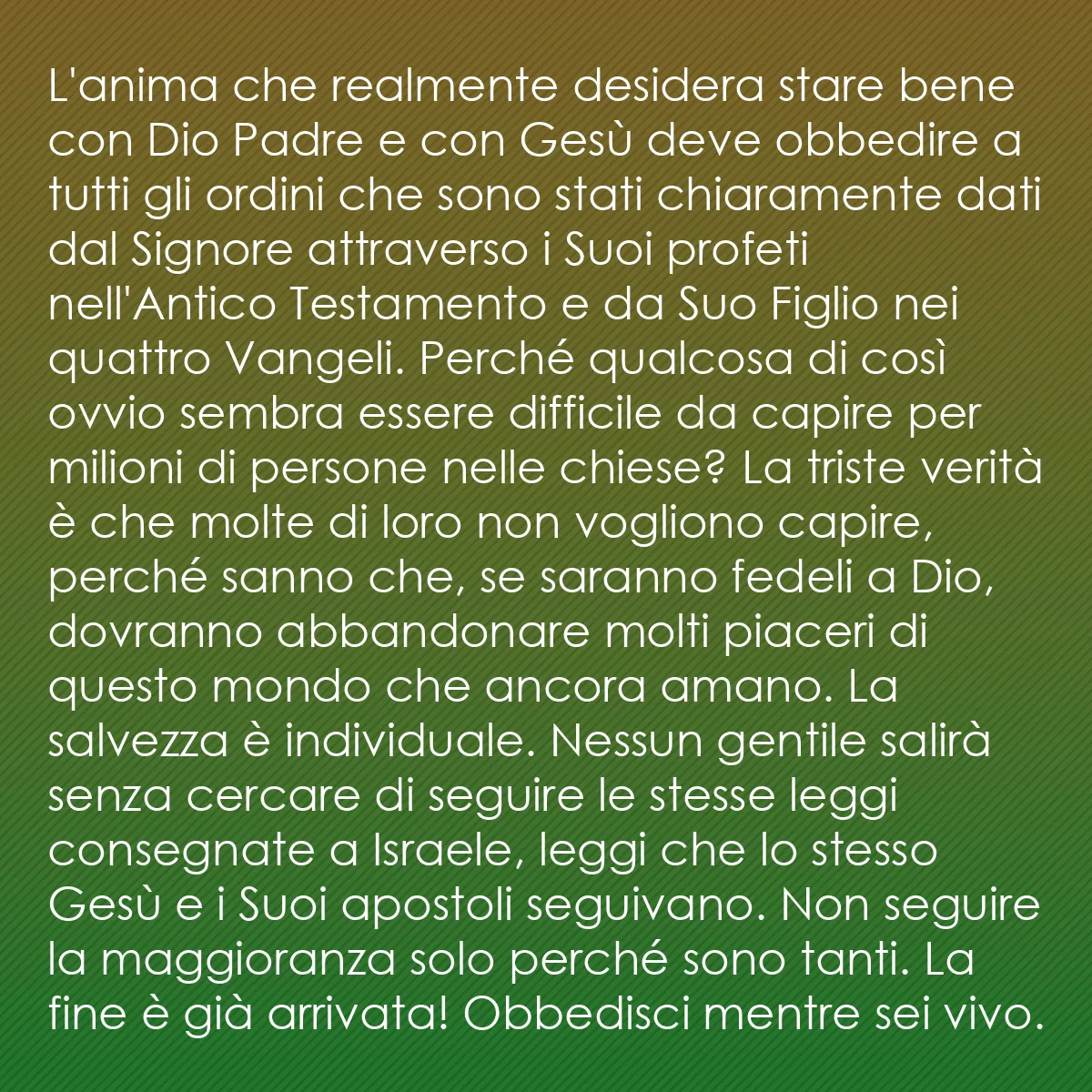 0136 - Post sulla Legge di Dio: L