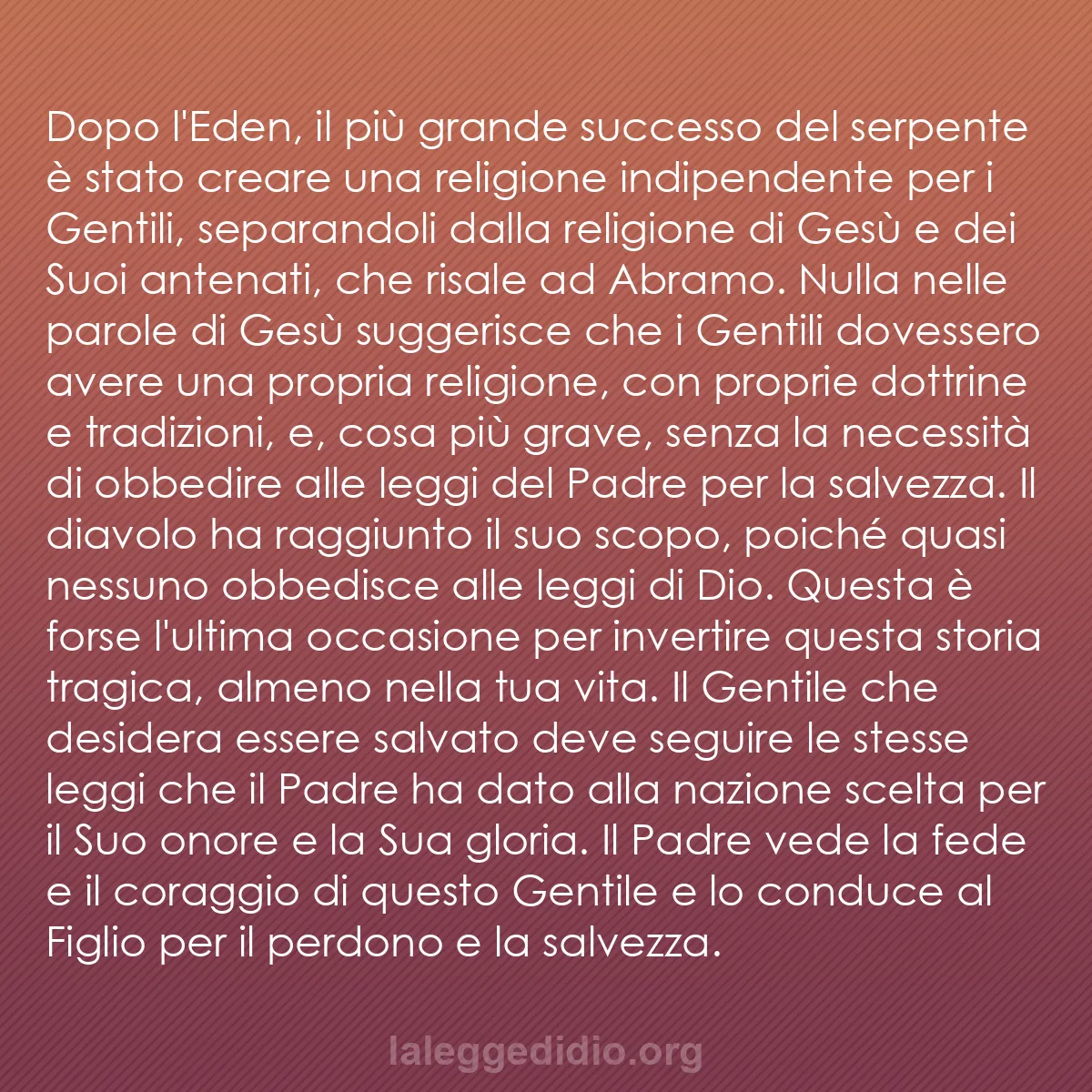 b0046 - Post sulla Legge di Dio: Dopo l