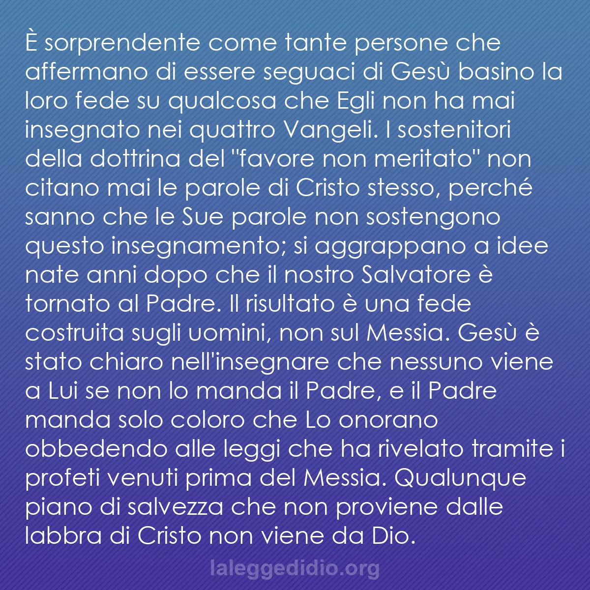 b0047 - Post sulla Legge di Dio: È sorprendente come tante persone che affermano di essere seguaci...