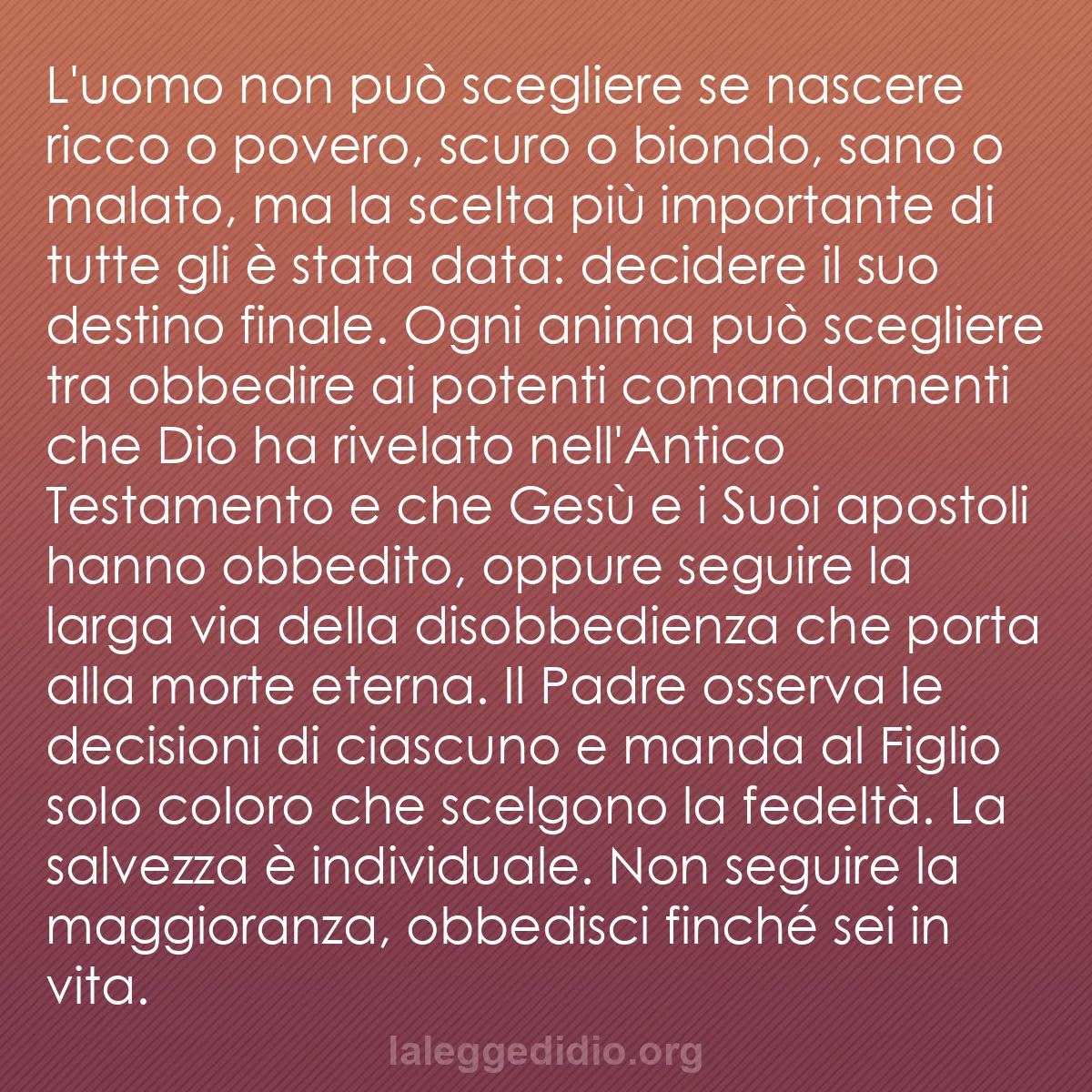 b0086 - Post sulla Legge di Dio: L