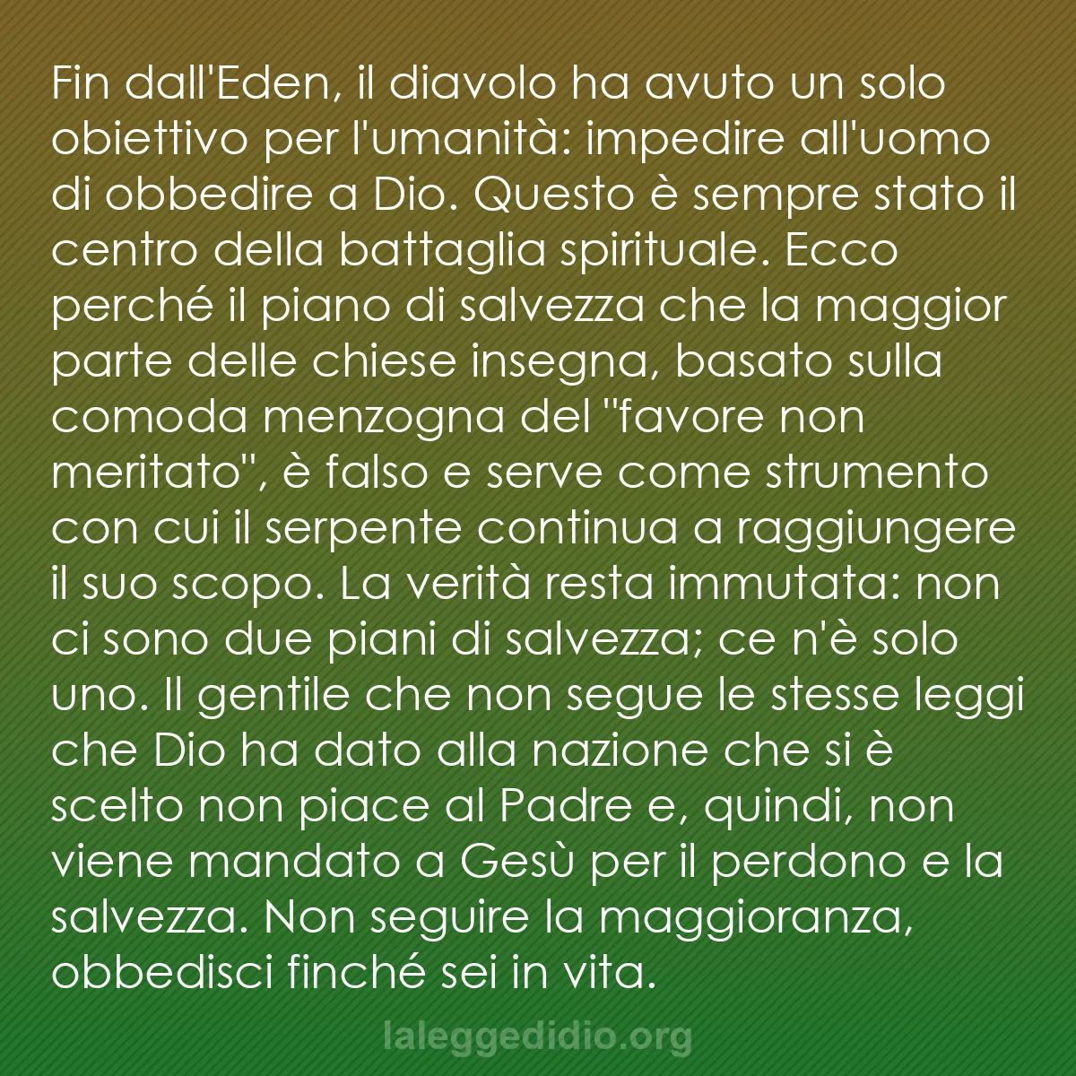 b0096 - Post sulla Legge di Dio: Fin dall