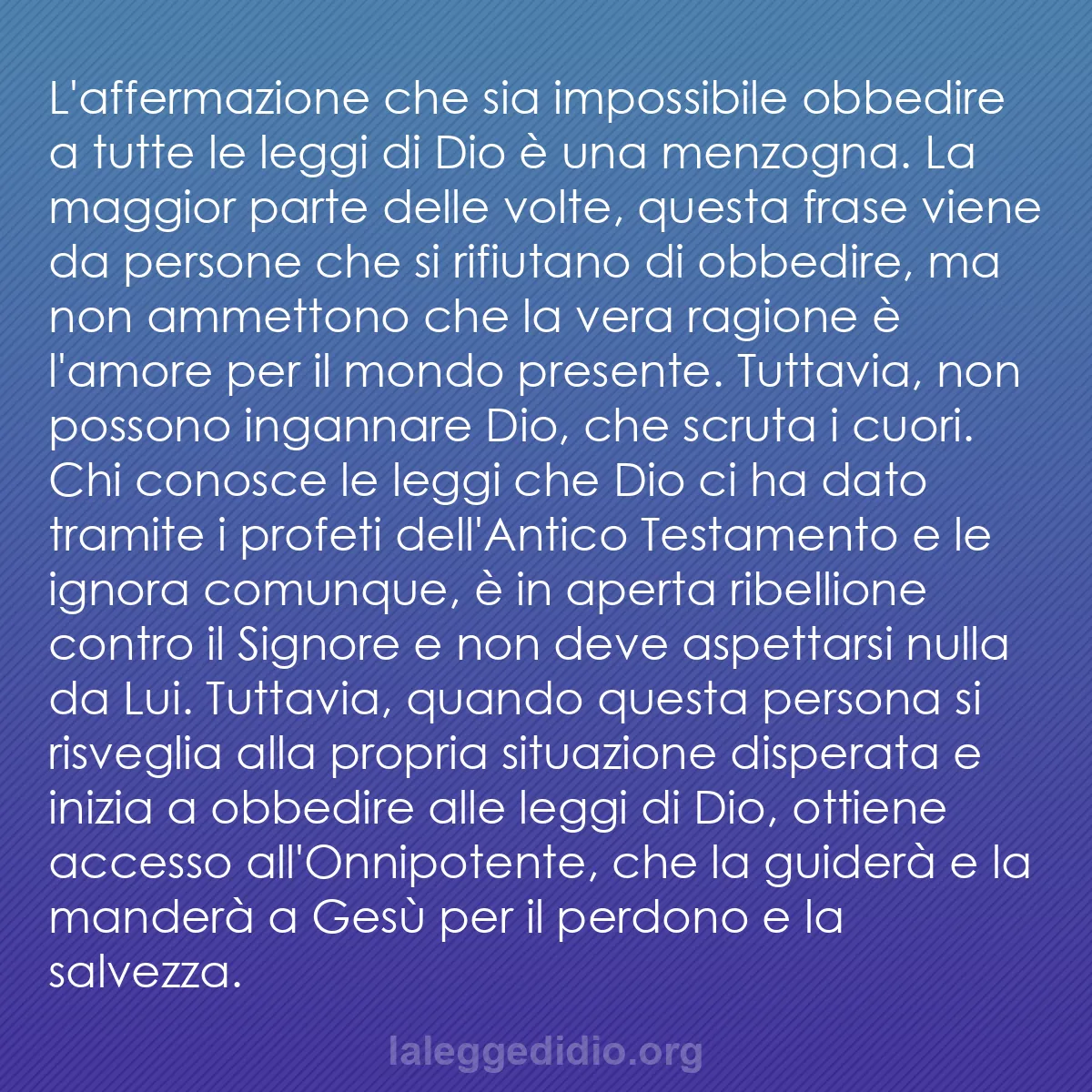 b0107 - Post sulla Legge di Dio: L