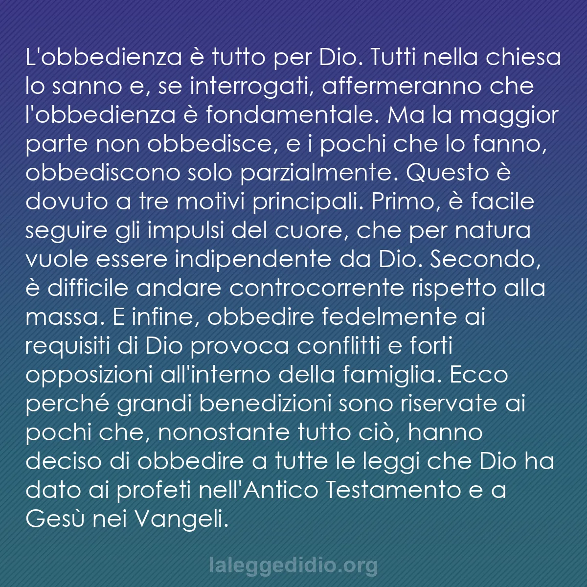 b0117 - Post sulla Legge di Dio: L