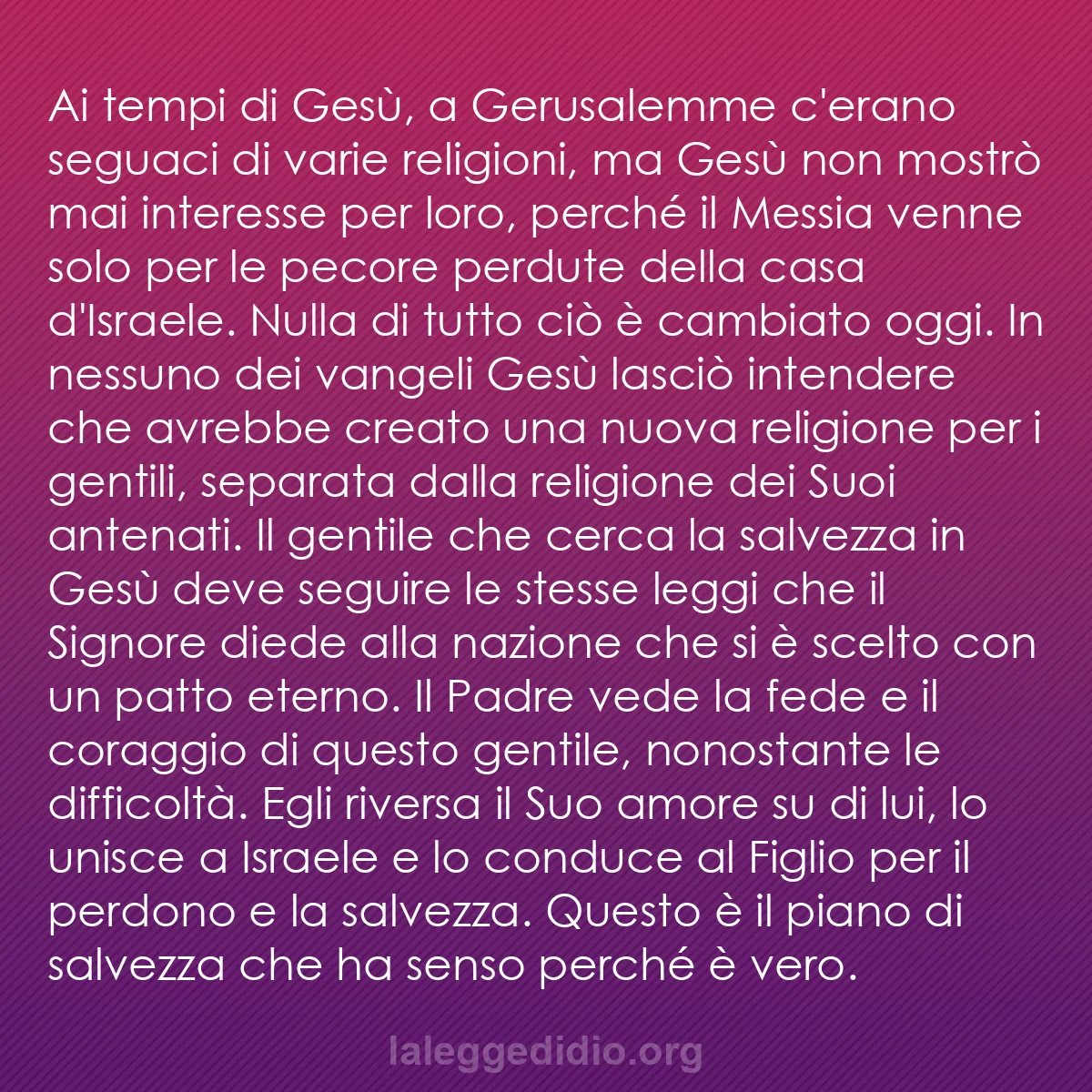 b0121 - Post sulla Legge di Dio: Ai tempi di Gesù, a Gerusalemme c