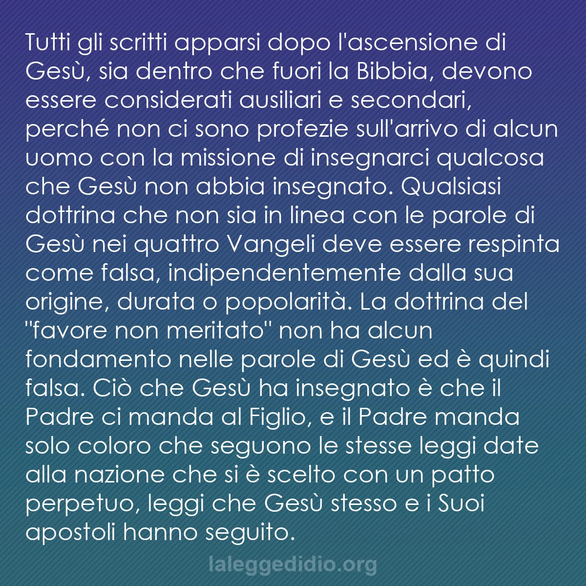b0137 - Post sulla Legge di Dio: Tutti gli scritti apparsi dopo l