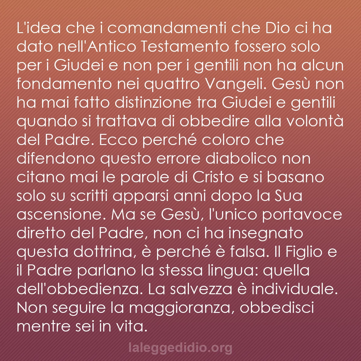 b0146 - Post sulla Legge di Dio: L