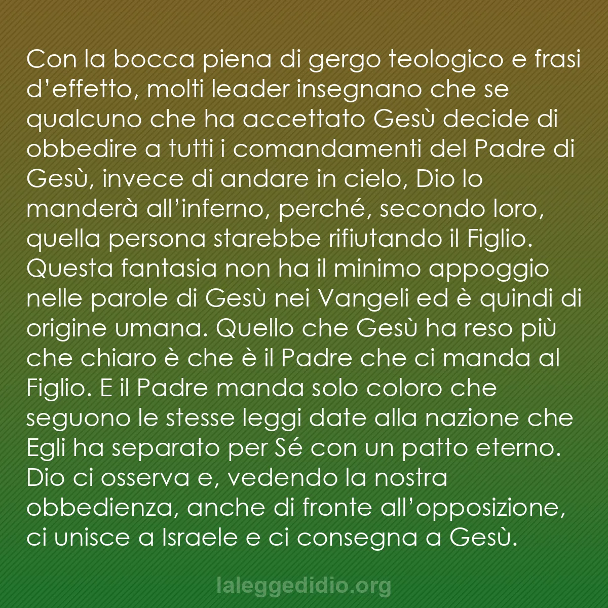 b0176 - Post sulla Legge di Dio: Con la bocca piena di gergo teologico e frasi d’effetto, molti...