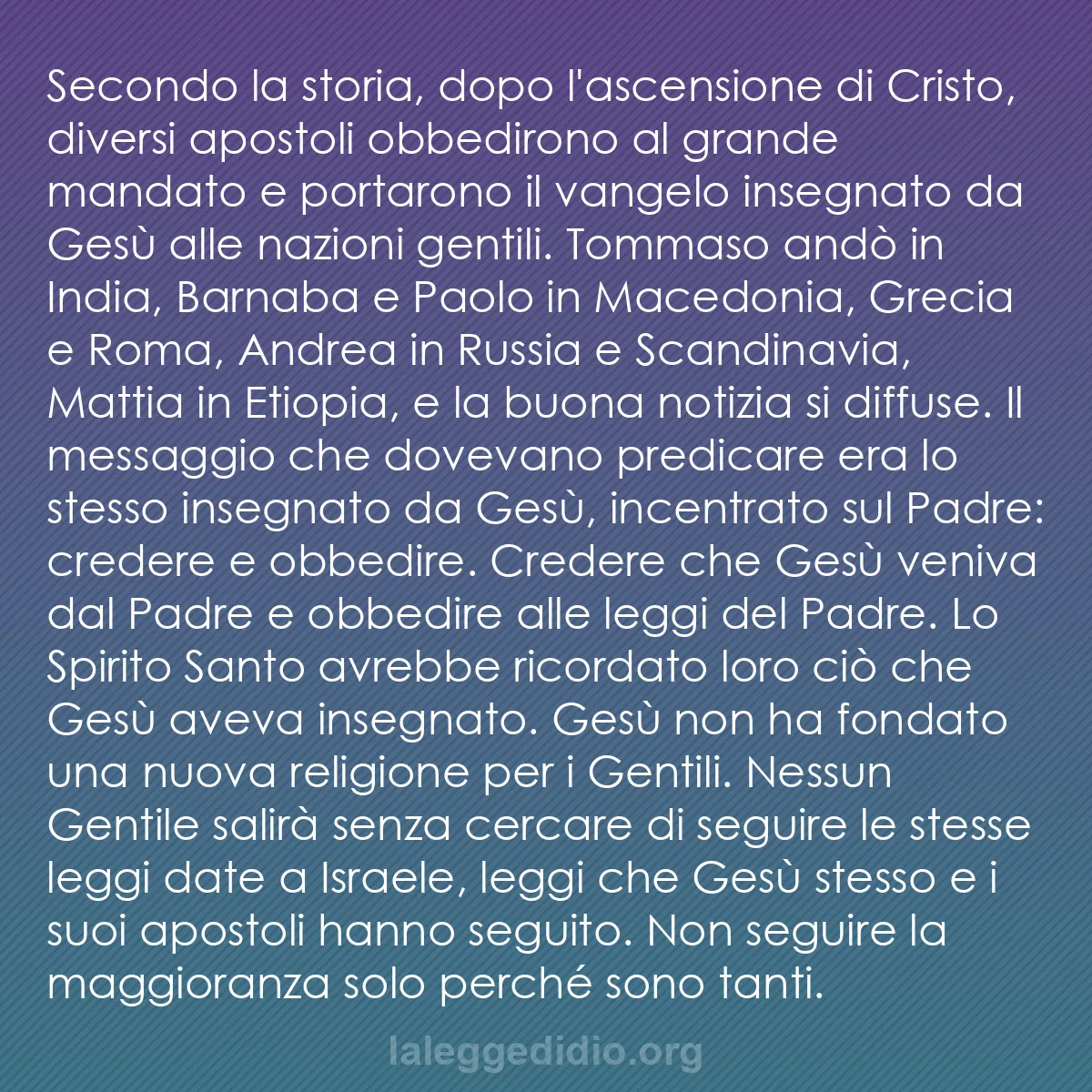 b0182 - Post sulla Legge di Dio: Secondo la storia, dopo l