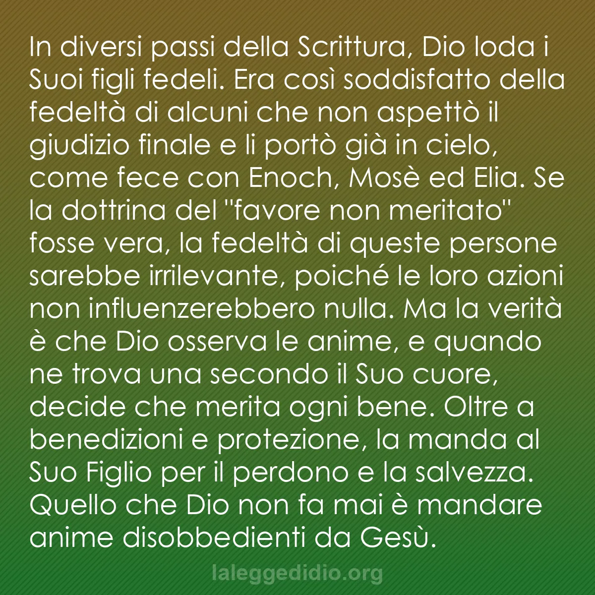 b0236 - Post sulla Legge di Dio: In diversi passi della Scrittura, Dio loda i Suoi figli fedeli....