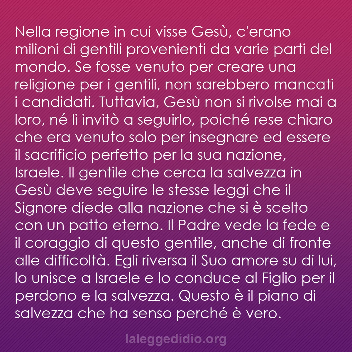 b0241 - Post sulla Legge di Dio: Nella regione in cui visse Gesù, c