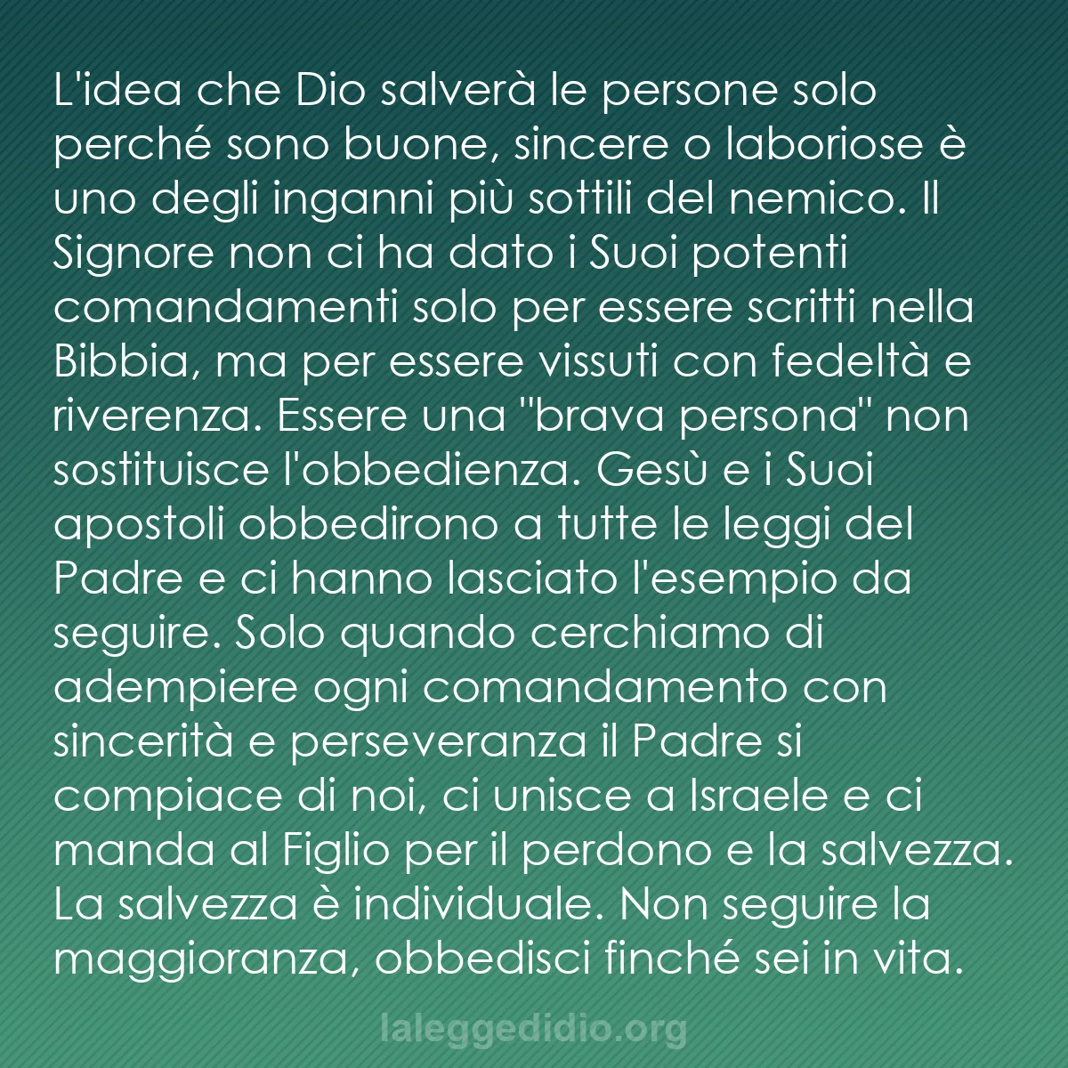 b0245 - Post sulla Legge di Dio: L