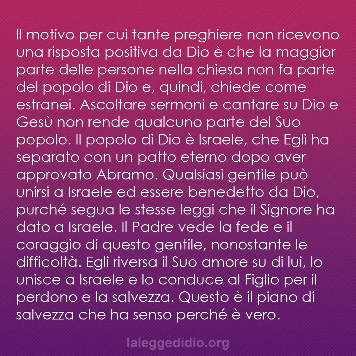 b0261 - Post sulla Legge di Dio: Il motivo per cui tante preghiere non ricevono una risposta...