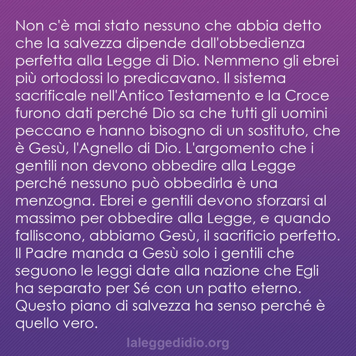 b0271 - Post sulla Legge di Dio: Non c
