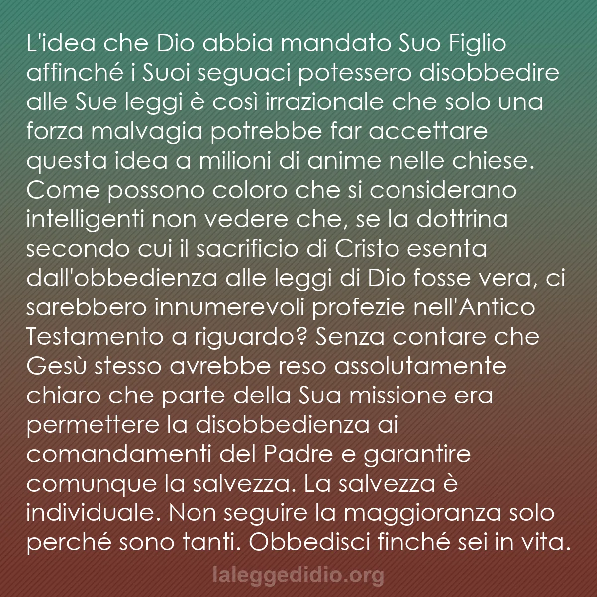 b0273 - Post sulla Legge di Dio: L