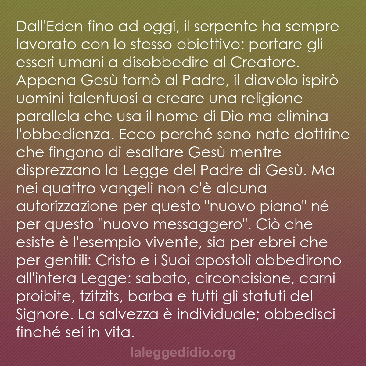 b0428 - Post sulla Legge di Dio: Dall