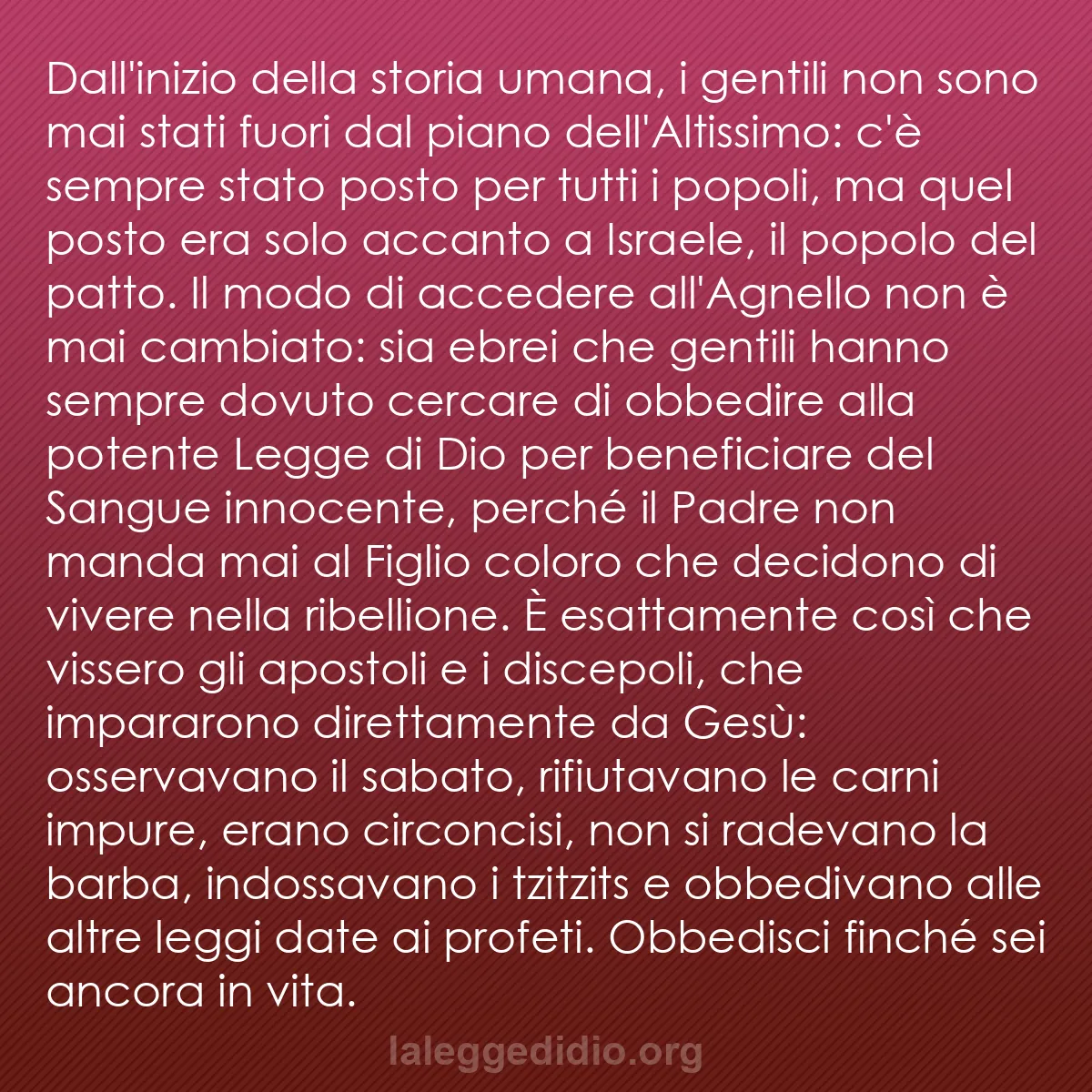 b0439 - Post sulla Legge di Dio: Dall