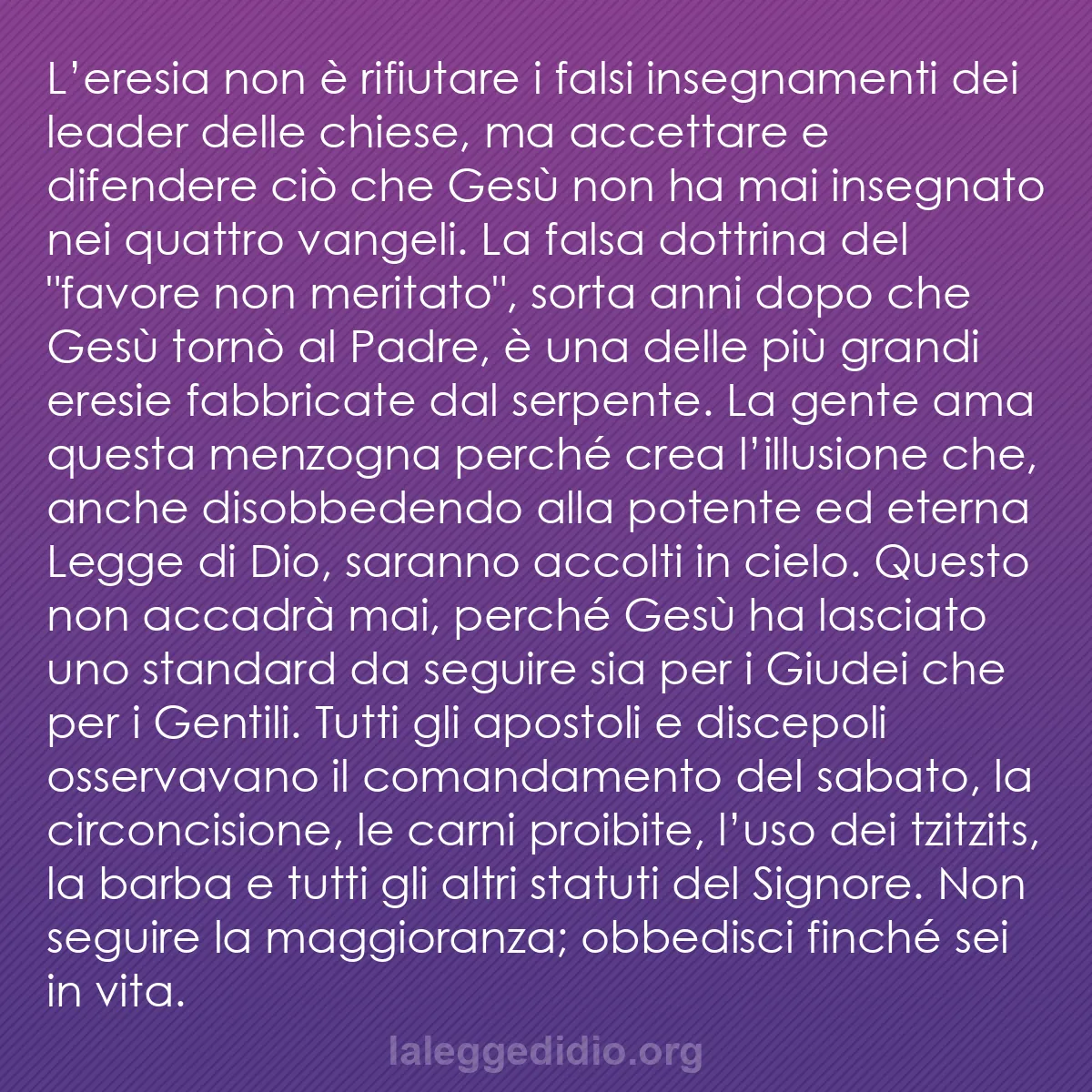 b0571 - Post sulla Legge di Dio: L’eresia non è rifiutare i falsi insegnamenti dei leader delle...